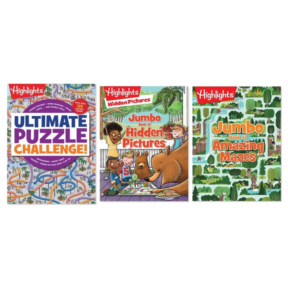 Ultimate Kids Puzzle Collection 3-Book Bundle - Brain Games & Activities